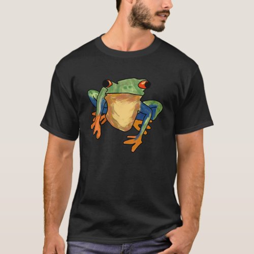 Colorful Frog Cute Child for Amphibian Enthusiasts T_Shirt