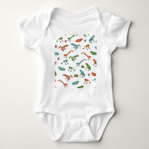 Colorful Frog pattern Baby Bodysuit