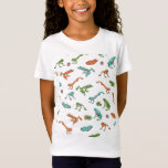 Colorful Frog Pattern T-shirt at Zazzle
