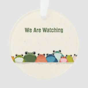 Colorful Frogs Line – Cute Minimal Animal Art Ornament