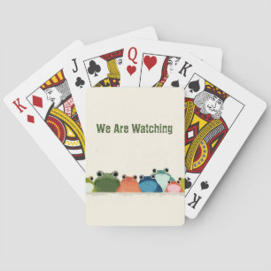 Colorful Frogs Line – Cute Minimal Animal Art Poker Cards