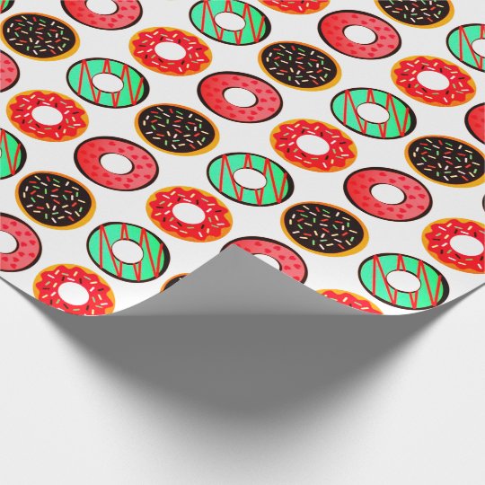 Colorful Frosted Donuts Wrapping Paper | Zazzle.com