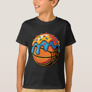 Colorful Frosted Sketll Dessert Style Artwork T-Shirt