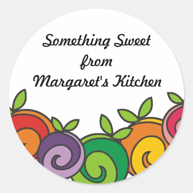 Colorful fruit baking food from my kitchen sticker (Front)