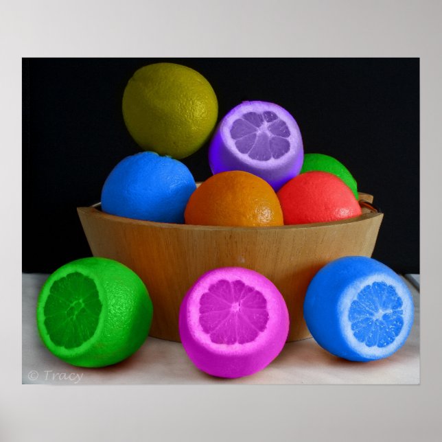 Colorful Fruit Bowl Poster (Front)