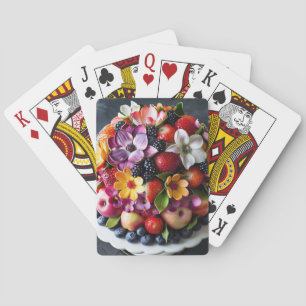 Colorful fruit cake poker cards