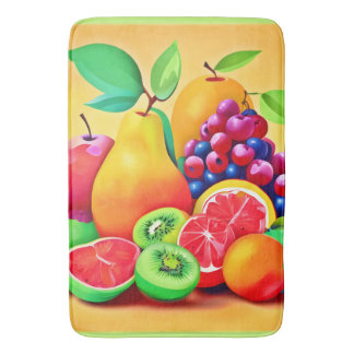Colorful Fruit Medley Bath Mat