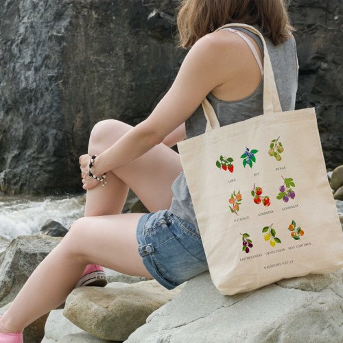 Colorful Fruit of the Spirit Tote Bag