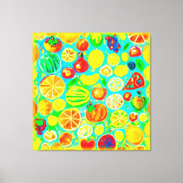 Colorful Fruit Pattern. Buy Now  Canvas Print (Front)