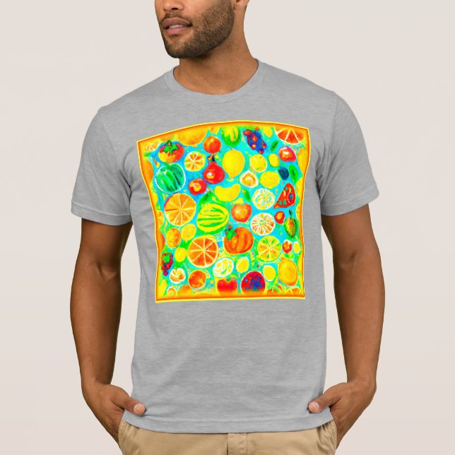 Colorful Fruit Pattern. Buy Now T-Shirt (Front)