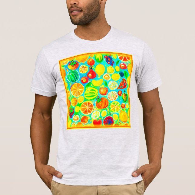 Colorful Fruit Pattern. Buy Now T-Shirt (Front)