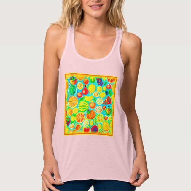 Colorful Fruit Pattern. Buy Now Tank Top (Front)