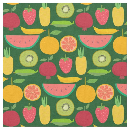 Colorful Fruit Pattern Fabric