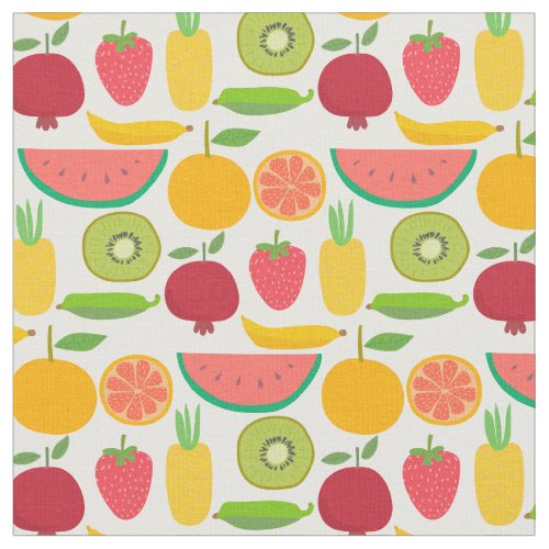 Colorful Fruit Pattern Fabric