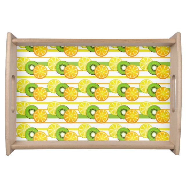 Colorful Fruit Pattern Serving Tray (Front)
