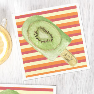 Colorful Fruit Popsicle Cool Summer Napkins