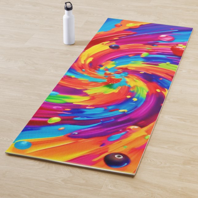 Colorful Fruit Vortex Yoga Mat (In Situ)