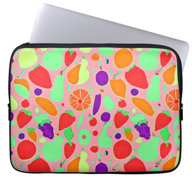 Colorful Fruitful Spectrum Pattern Laptop Sleeve (Front)