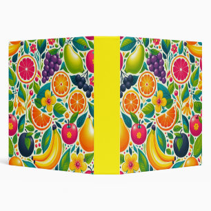 Colorful fruits  3 ring binder