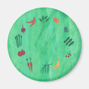 Colorful Fruits and Vegetables Magnets