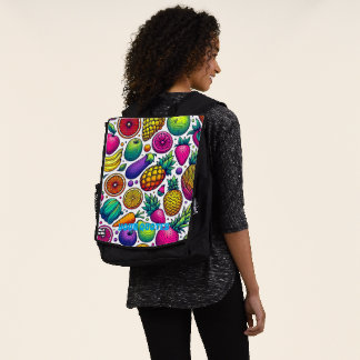 Colorful Fruits and Vegetables Pattern  Backpack
