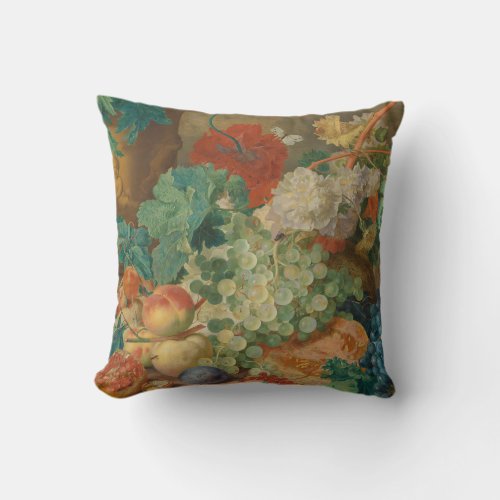 Colorful Fruits And Vegetables Throw Pillow