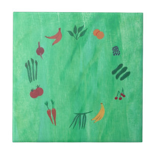 Colorful Fruits and Vegetables Trivets