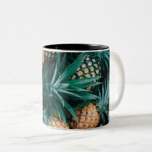 Colorful Fruits And Vegetables Two-Tone Coffee Mug
