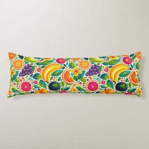 Colorful fruits body pillow