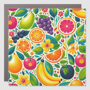 Colorful fruits car magnet