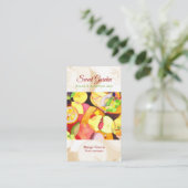 Colorful Fruits Catering Deli Business Card (Standing Front)