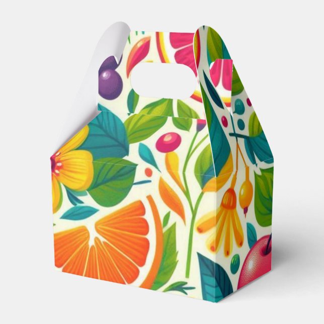Colorful fruits  favor boxes (Front Side)