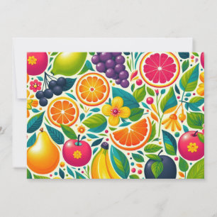 Colorful fruits  holiday card