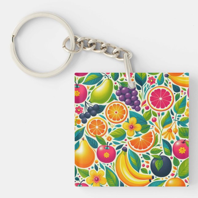 Colorful fruits  keychain (Front)