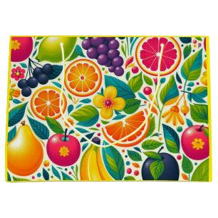 Colorful fruits large gift bag