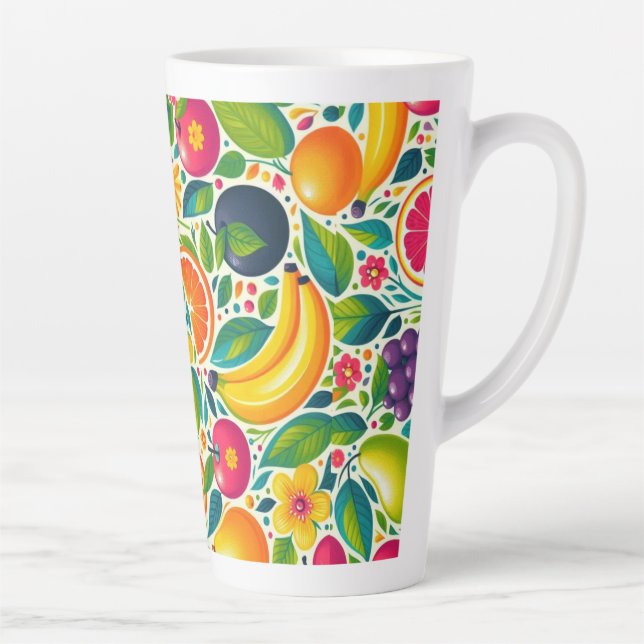 Colorful fruits  latte mug (Right)