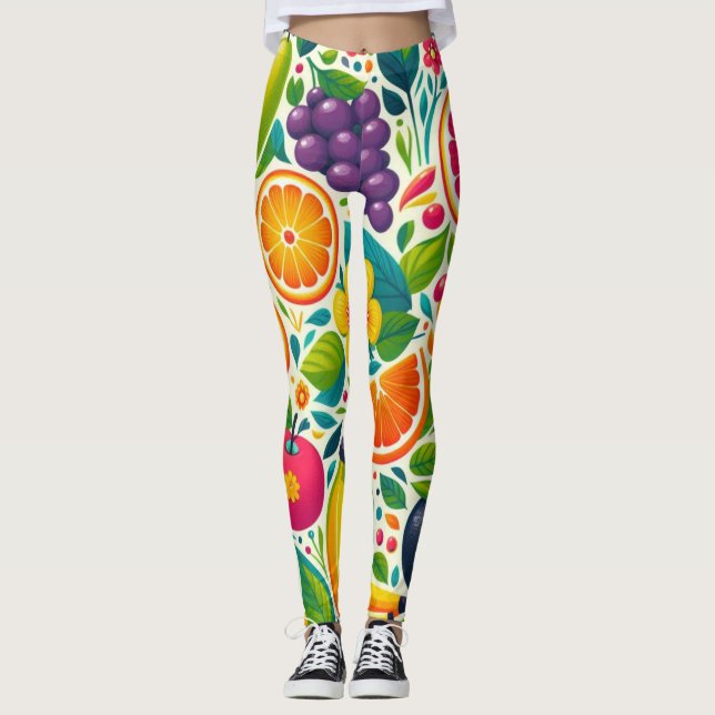 Colorful fruits  leggings (Front)
