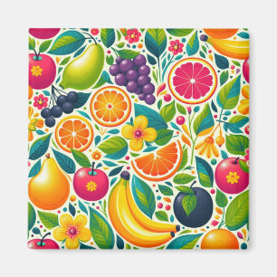 Colorful fruits magnet