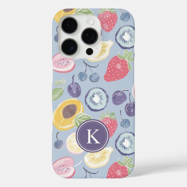 Colorful  Fruits  Monogram Spring Pattern Case-Mate iPhone Case (Back)