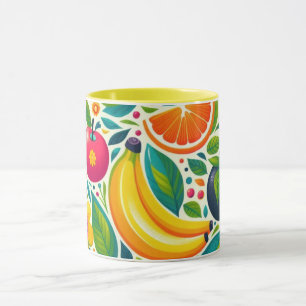 Colorful fruits mug