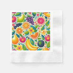 Colorful fruits napkins