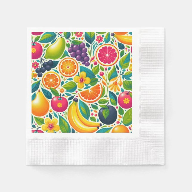 Colorful fruits  napkins (Front)