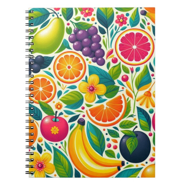 Colorful fruits  notebook (Front)
