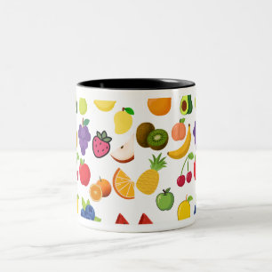 Colorful Fruits on Cup Mug – Fresh & Vibrant Desig