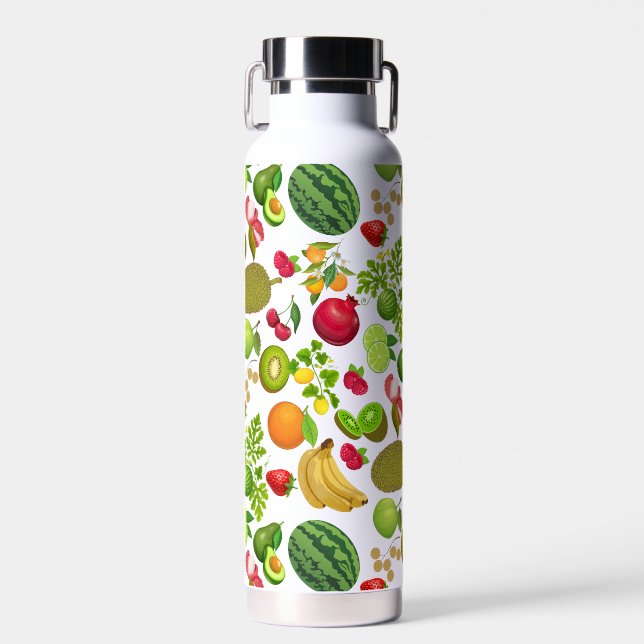 Colorful Fruits Pattern 01.b No BG Water Bottle (Front)