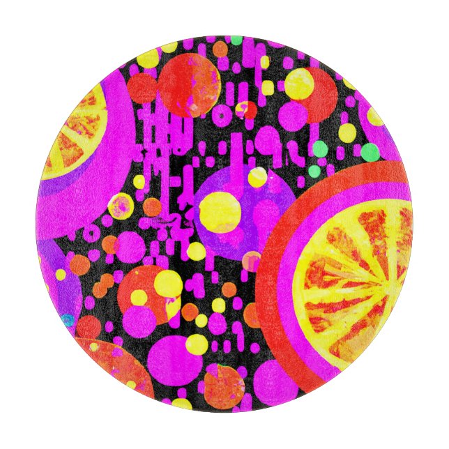 Colorful Fruits Pattern Cutting Board (Front)