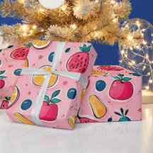 Colorful fruits pink decor