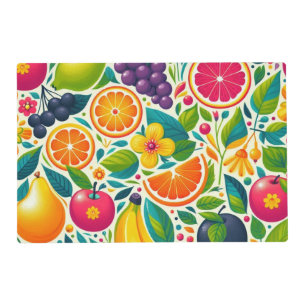 Colorful fruits  placemat