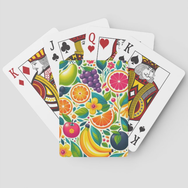 Colorful fruits  poker cards (Back)