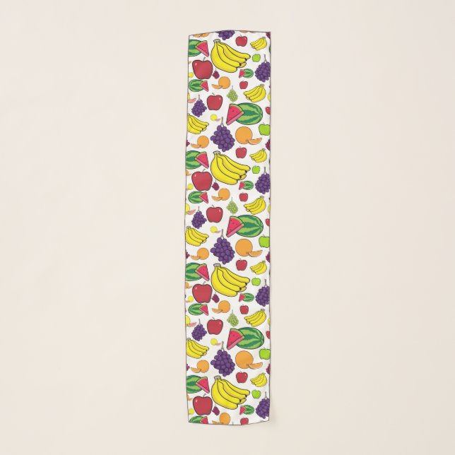 Colorful Fruits Random Pattern Scarf (Front)
